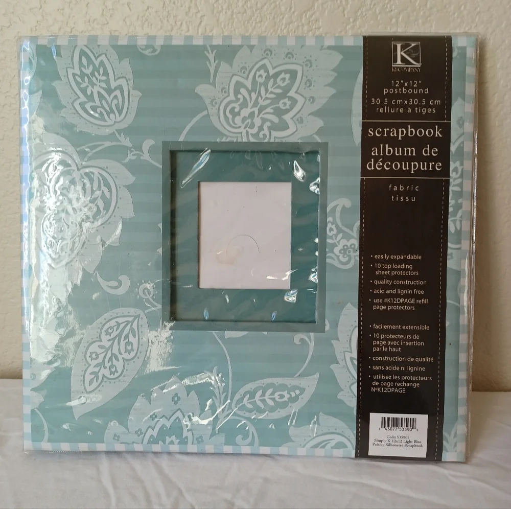 New K & Company 12x12 Scrapbook Bundle - Stickers, Tape, Paper, Page Protectors